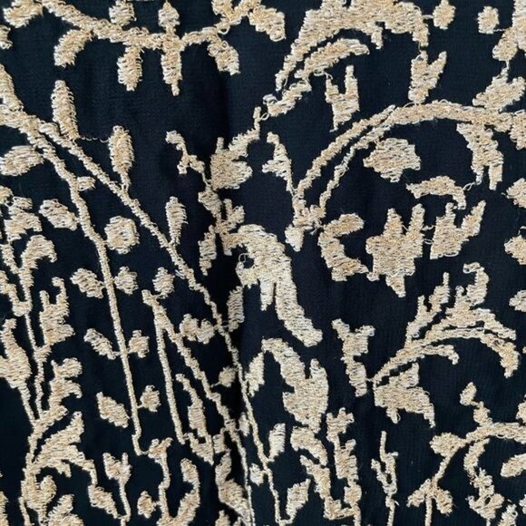 JOIE Embroidered Janpath Top, Black & Gold Sz. Small - Picture 8 of 12